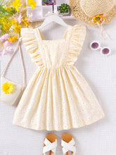 Young Girls Embroidered Square Neck Technic Floral Dress In INS Style For Summer